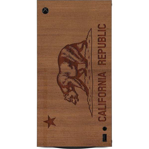 California Wood Flag XBox Series X Digital Edition Console Skin